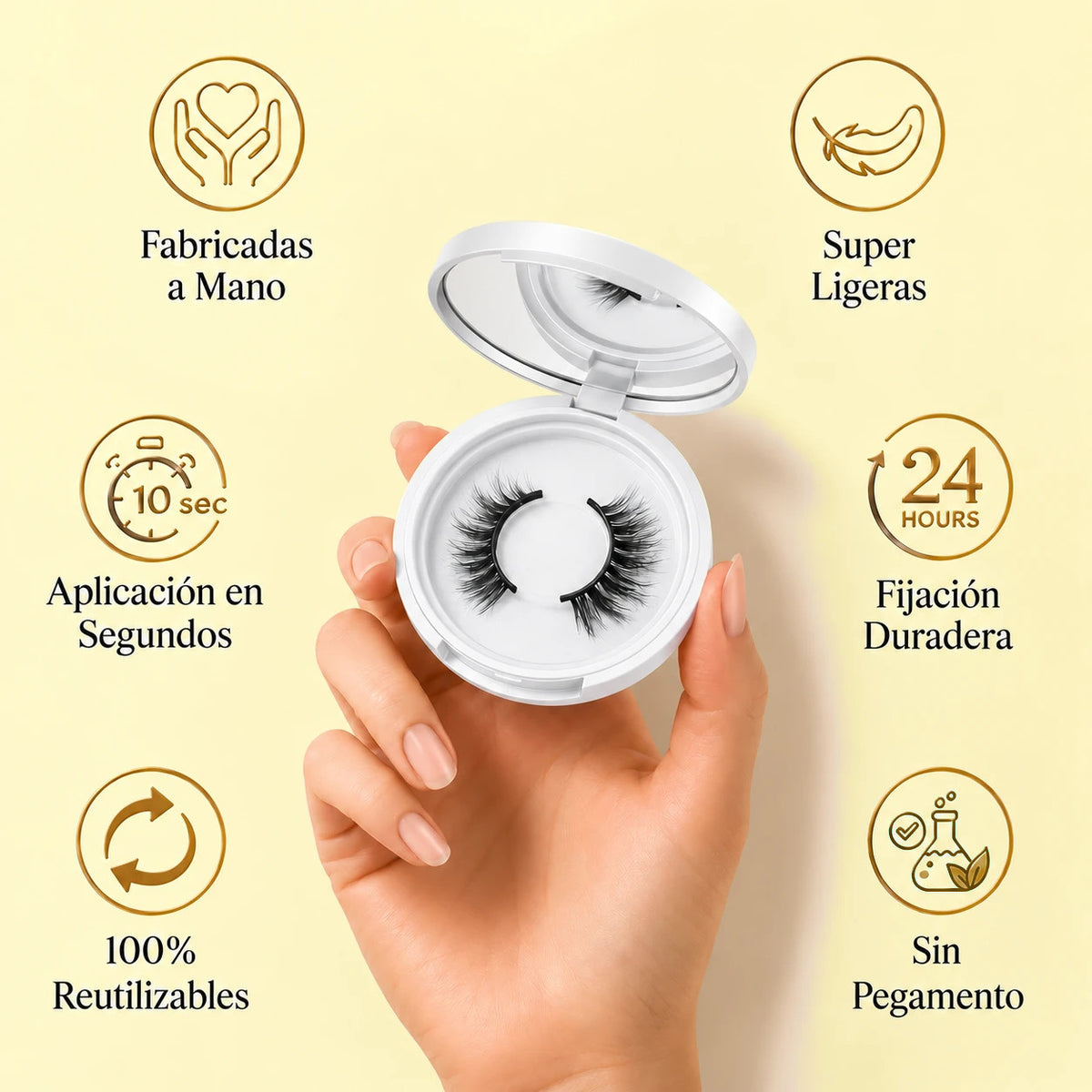 Pestañas Magnéticas Profesionales Efecto Natural